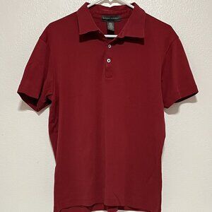 BANANA REPUBLIC MEN'S LARGE RED POLO T-SHIRT-Preowned